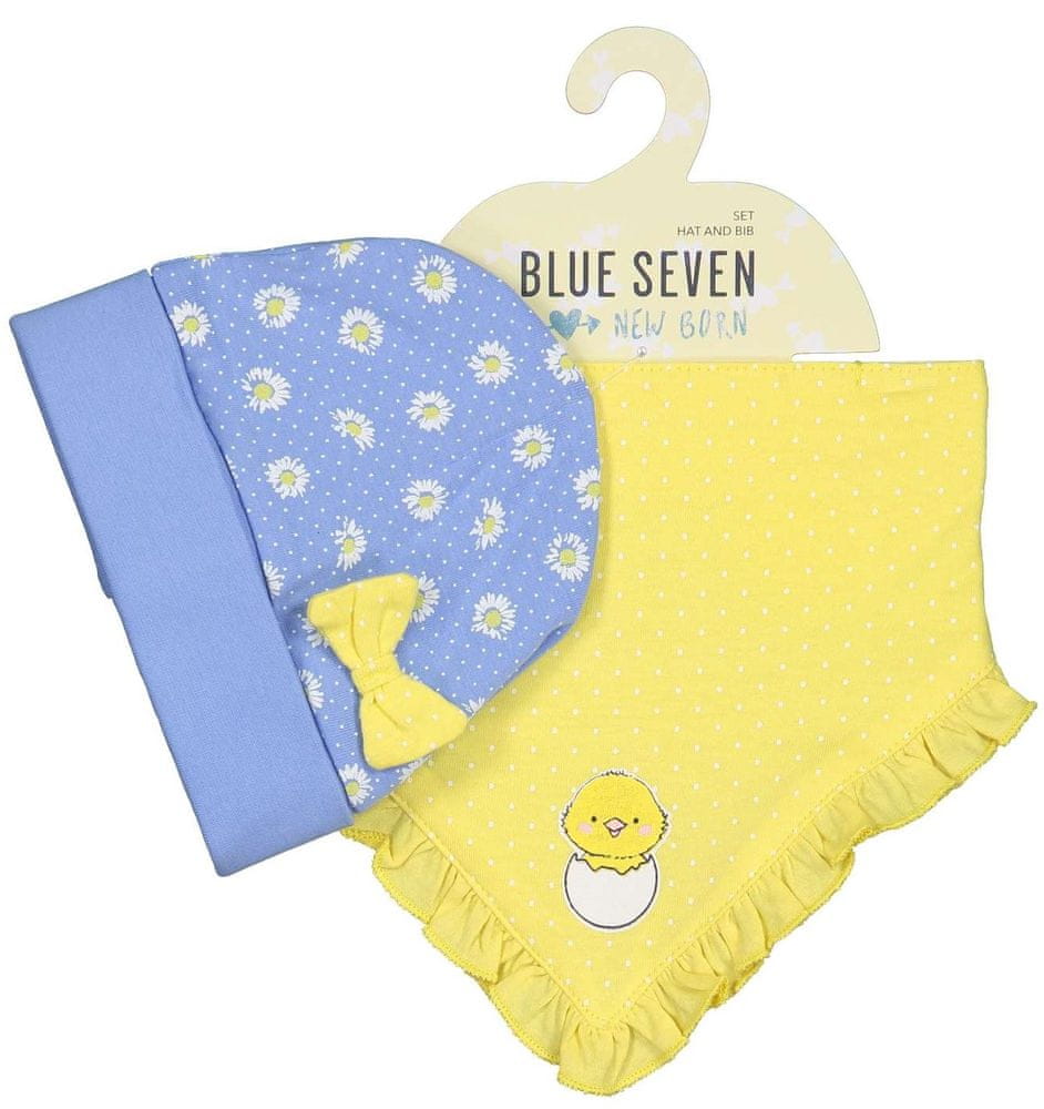 Blue Seven dívčí set čepice a šátek 439500 X žlutá 56