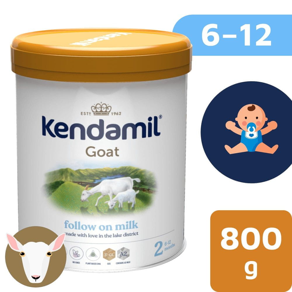 Levně Kendamil Kozí pokračovací mléko 2 (800 g) DHA+