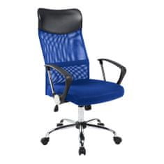 Timeless Tools Ergonomická kancelářská židle s vysokou opěrkou - modrá