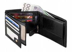 Rovicky Elegantní kožená pánská peněženka Adnan, černá
