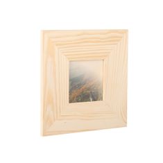 Čisté dřevo Dřevěný fotorámeček na zeď 23 x 23 cm