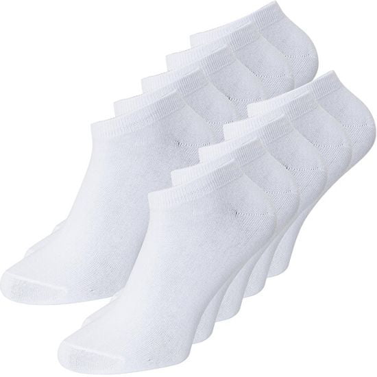 Jack&Jones 10 PACK - pánské ponožky JACDONGO 12172337 White