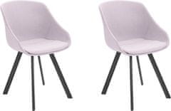 Danish Style Jídelní židle Iskar (SET 2 ks), antracitová růžová