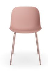 Danish Style Židle Filuet (SET 2ks), růžová