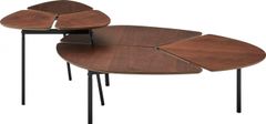 Danish Style Konferenční stolek Olien (SADA 2ks), 120 cm, tmavě hnědá