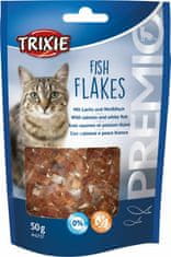 Trixie Premio fish flakes pamlsek s 93% ryby (losos a treska) 50g,