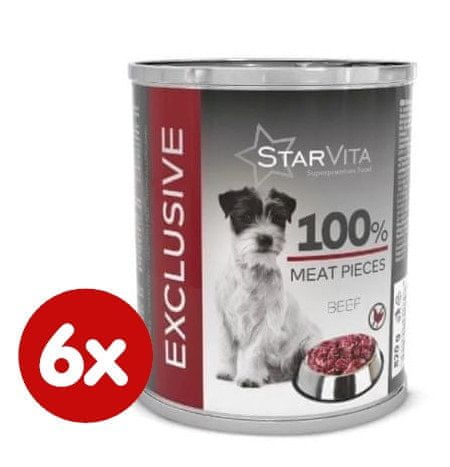 Starvita konzerva exclusive hovězí 6x820 g