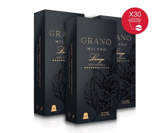 Grano Milano Káva LUNGO 3x10 kapslí