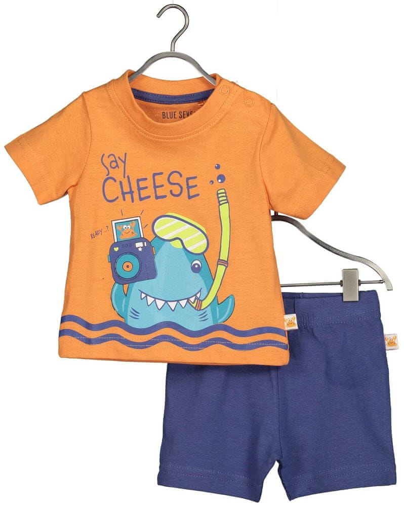 Blue Seven chlapecký set tričko a kraťasy 422132 X oranžová 68