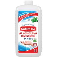 SANITIZ Alkoholová dezinfekce na ruce 1l - parfém máta / obsahuje Aloe Vera