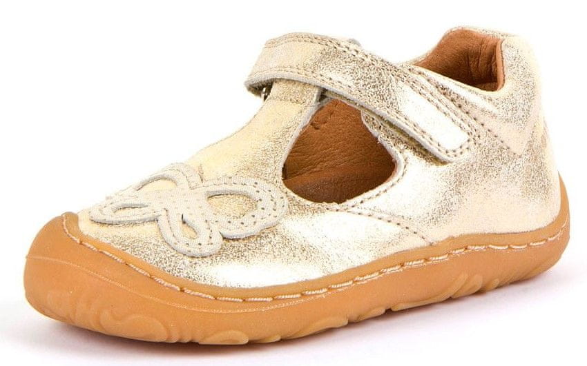Froddo dívčí kožené sandály G2140054 23 zlatá
