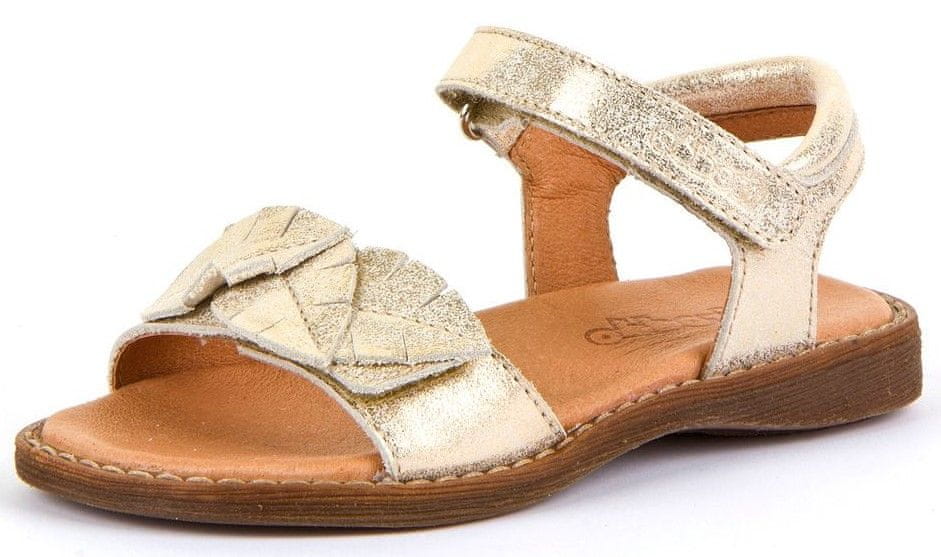Froddo dívčí kožené sandály G3150180-4 25 zlatá
