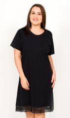 Vienetta Dámská noční košile s krátkým rukávem Lenka barva černá, velikost XL