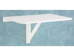 Danish Style Nástěnný jídelní stůl Treno, 80 cm, bílá
