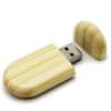 Dřevěný USB OVÁL BAMBUS, 8 GB, USB 2.0