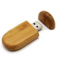 CTRL+C Dřevěný USB OVÁL BAMBUS carbon, 64 GB, USB 3.0/3.1