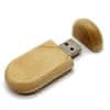 Dřevěný USB OVÁL JAVOR, 8 GB, USB 2.0