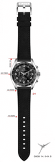 Slava Time Pánské zlato-černé elegantní hodinky SLAVA s velkým ciferníkem SLAVA 10151