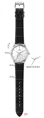 Slava Time Pánské zlaté elegantní hodinky SLAVA se stříbrným ciferníkem SLAVA 10141