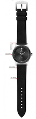 Slava Time Pánské elegantní hodinky SLAVA s koženým páskem SLAVA 10164