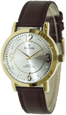 Slava Time Dámské elegantní hodinky se zlatým pouzdrem SLAVA 10100
