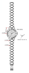 Slava Time Dámské stříbrné hodinky SLAVA s ozdobnými kamínky SWAROVSKI SLAVA 10138
