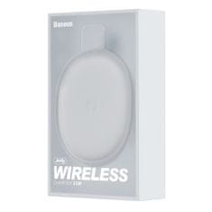 BASEUS Jelly Wireless bezdrátová nabíječka 15W, bíla