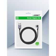 Ugreen kabel USB / USB-C 3A 1m, černý/šedý