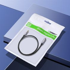 Ugreen AUX kabel 3.5 mm mini jack 1m, stříbrný