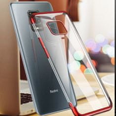 IZMAEL Pouzdro Clear Color s barevným lemem pro Xiaomi Redmi Note 9 - Červená KP22082