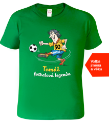 Hobbytriko Fotbalové tričko - Fotbalová legenda Barva: Středně zelená (16), Velikost: 4XL