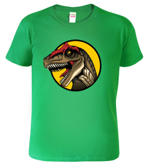 Hobbytriko Dětské tričko s dinosaurem - Allosaurus Barva: Středně zelená (16), Velikost: 10 let / 146 cm