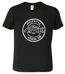 Hobbytriko Dětské rybářské tričko - Potatil jsem se Barva: Černá (01), Velikost: 12 let / 158 cm