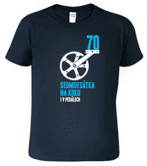 Hobbytriko Pánské tričko pro cyklistu - Sedmdesátka na krku Barva: Černá (01), Velikost: L