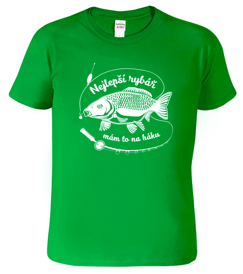 Hobbytriko Dětské rybářské tričko - Tričko s kaprem Barva: Středně zelená (16), Velikost: 4 roky / 110 cm