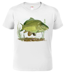 Hobbytriko Dětské rybářské tričko - Kapr obecný Barva: Bílá (00), Velikost: 10 let / 146 cm