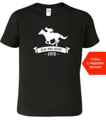 Hobbytriko Pánské tričko k narozeninám s koněm a rokem narození - Žiju pro koně Barva: Černá (01), Velikost: 2XL