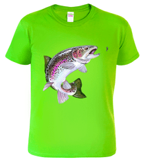 Hobbytriko Dětské rybářské tričko - Pstruh duhový Barva: Černá (01), Velikost: 4 roky / 110 cm