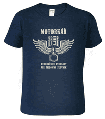 Hobbytriko Tričko pro motorkáře - Nedodržuju rychlost Barva: Námořní modrá (02), Velikost: M