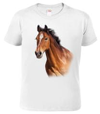 Hobbytriko Dětské tričko s koněm - Hnědák Barva: Bílá (00), Velikost: 10 let / 146 cm
