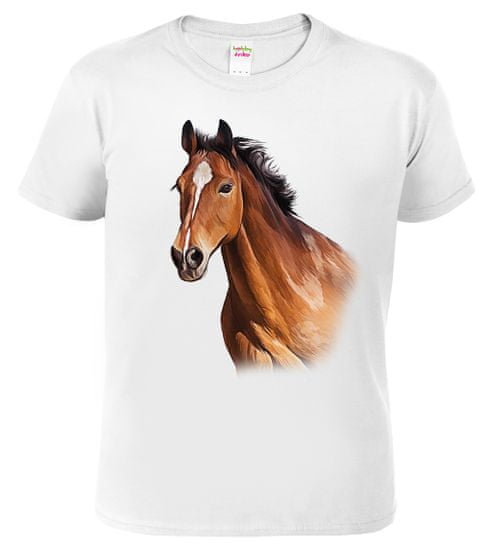 Hobbytriko Dětské tričko s koněm - Hnědák Barva: Nebesky modrá (15), Velikost: 6 let / 122 cm