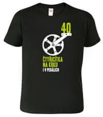 Hobbytriko Pánské tričko pro cyklistu - Čtyřicítka na krku Barva: Černá (01), Velikost: 2XL