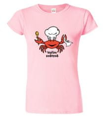 Hobbytriko Tričko pro kuchařku - Krab Barva: Růžová (30), Velikost: XL