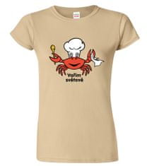 Hobbytriko Tričko pro kuchařku - Krab Barva: Růžová (30), Velikost: XL