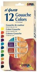 KREUL  Sada Kvašové barvy EL GRECO, v tubách, 12 barev