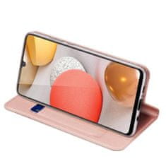 Dux Ducis Skin Pro knížkové kožené pouzdro na Samsung Galaxy A42 5G, růžové