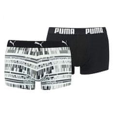 Puma Pánské boxerky , MEN AOP TRUNK 2P white black | 935034-04 | S