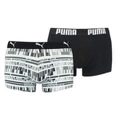 Puma Pánské boxerky , MEN AOP TRUNK 2P white black | 935034-04 | M