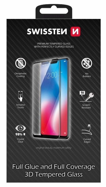 Levně SWISSTEN Ochranné sklo Ultra Durable 3D Samsung M515 Galaxy M51 64701870, černé