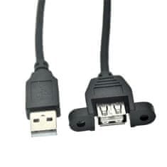 W-STAR W-star Kabel USB/A female na USB A male 50cm, prodloužení, panelový, USBAPAN50